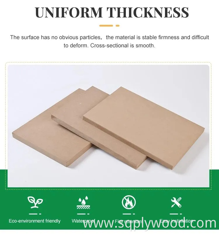 Plain/Laminated/Slot/UV/Veneer/Melamine MDF for Furniture